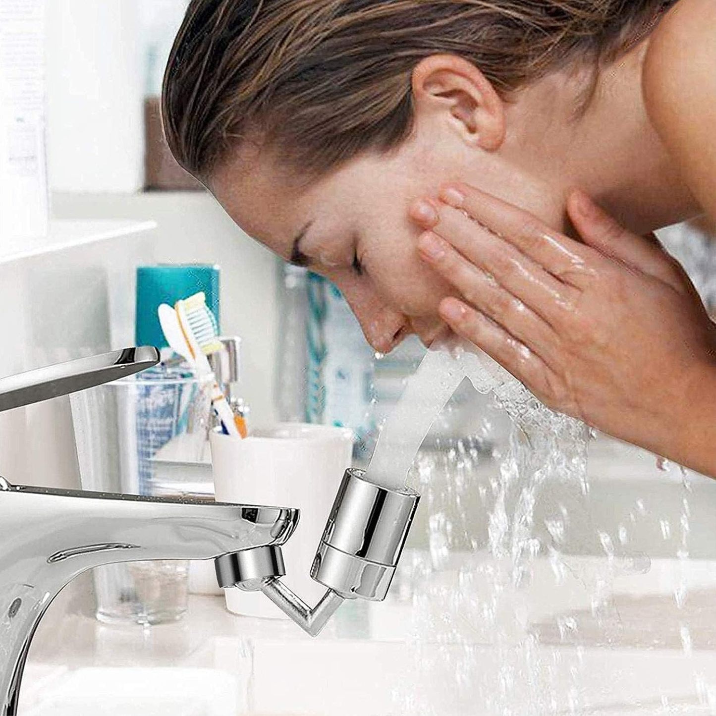2 Pack 720 Rotation Universal Splash Filter Water Outlet Faucet