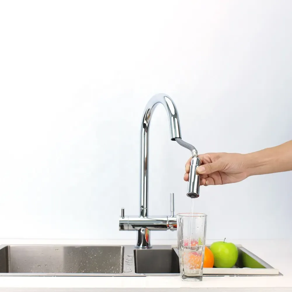 3 Way Kitchen Tap with Pull Out Hose-3