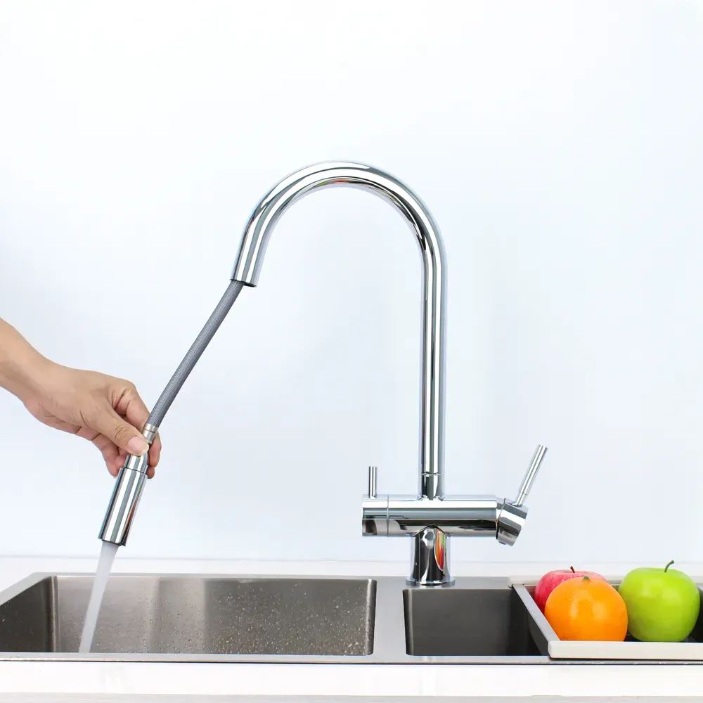 3 Way Kitchen Tap with Pull Out Hose-4