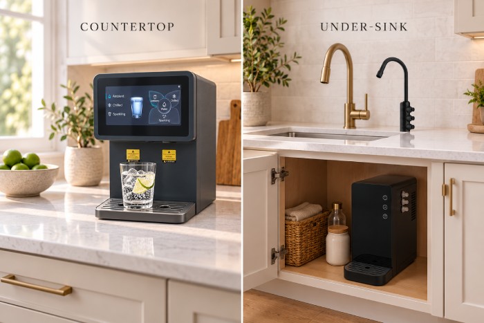 Countertop vs Under-Sink Sparkling Water Systems