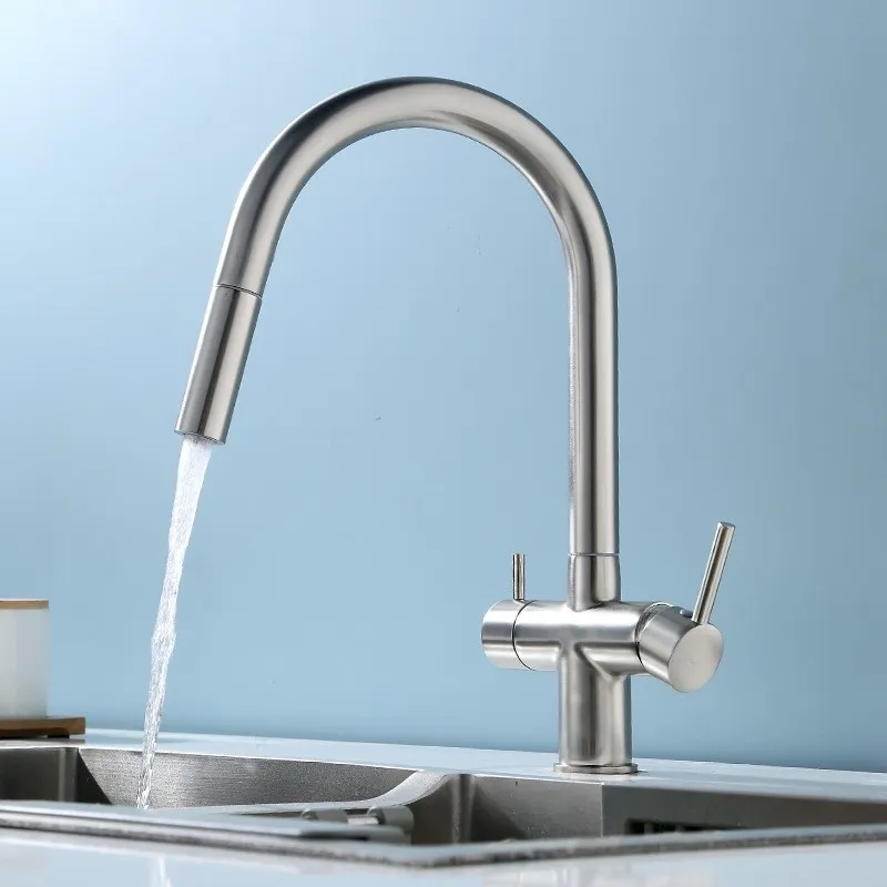 3 Way Kitchen Tap with Pull Out Hose -2
