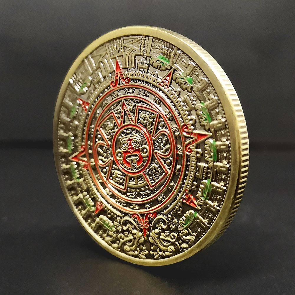 Mayan America Commemorative Coin Sundial Aztec