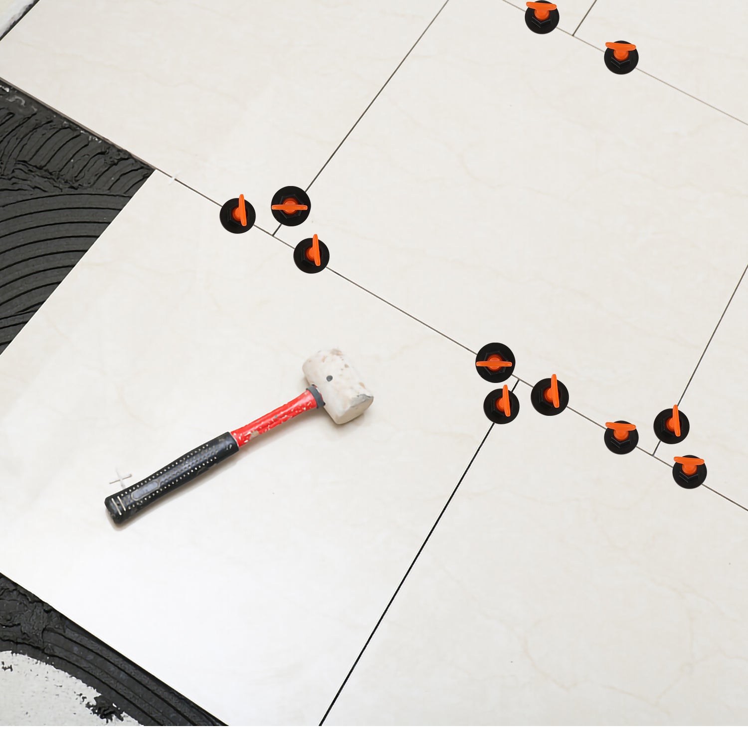 110/220Stück Fliesen Leveler Nivelliersystem Kits mit 4PCS Schraubenschlüssel