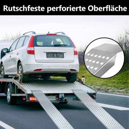 2X Auffahrrampe Verladerampe verzinkter Stahl