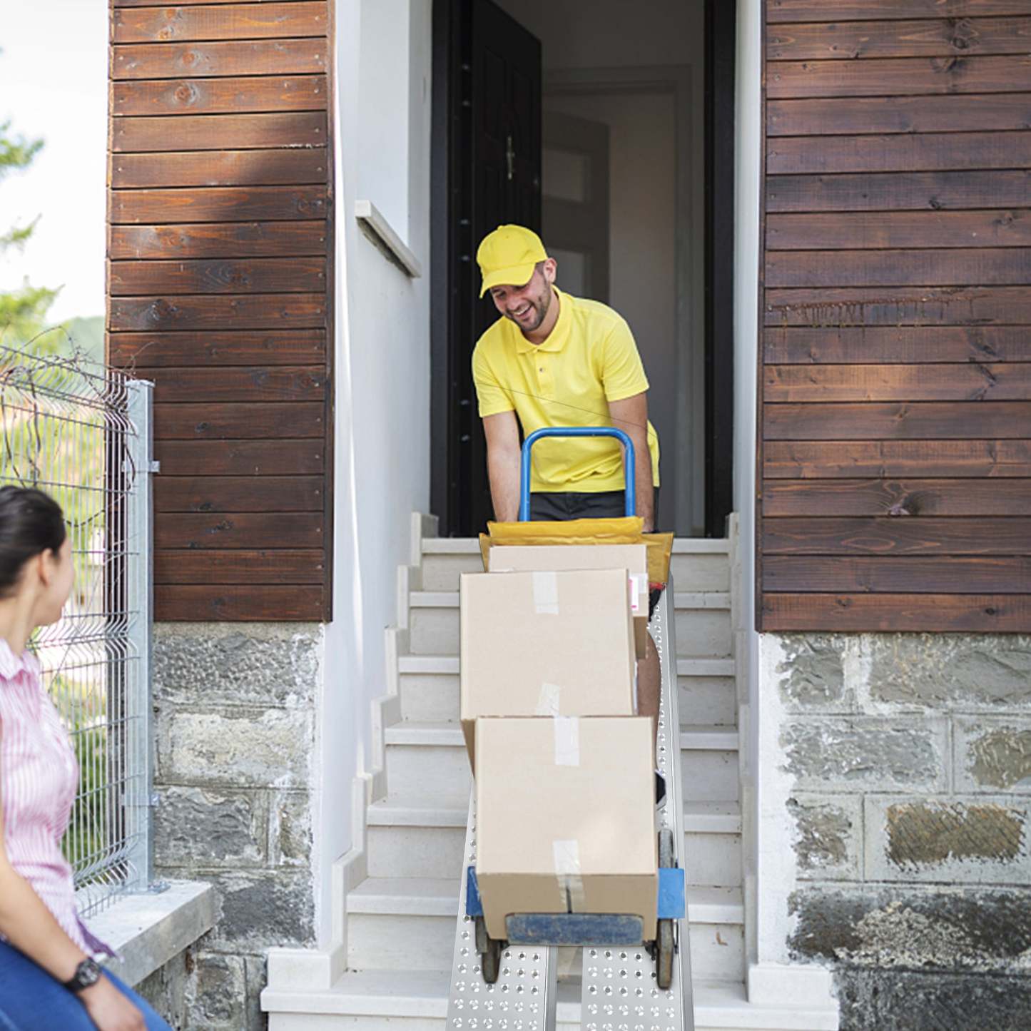 2X Auffahrrampe Verladerampe verzinkter Stahl