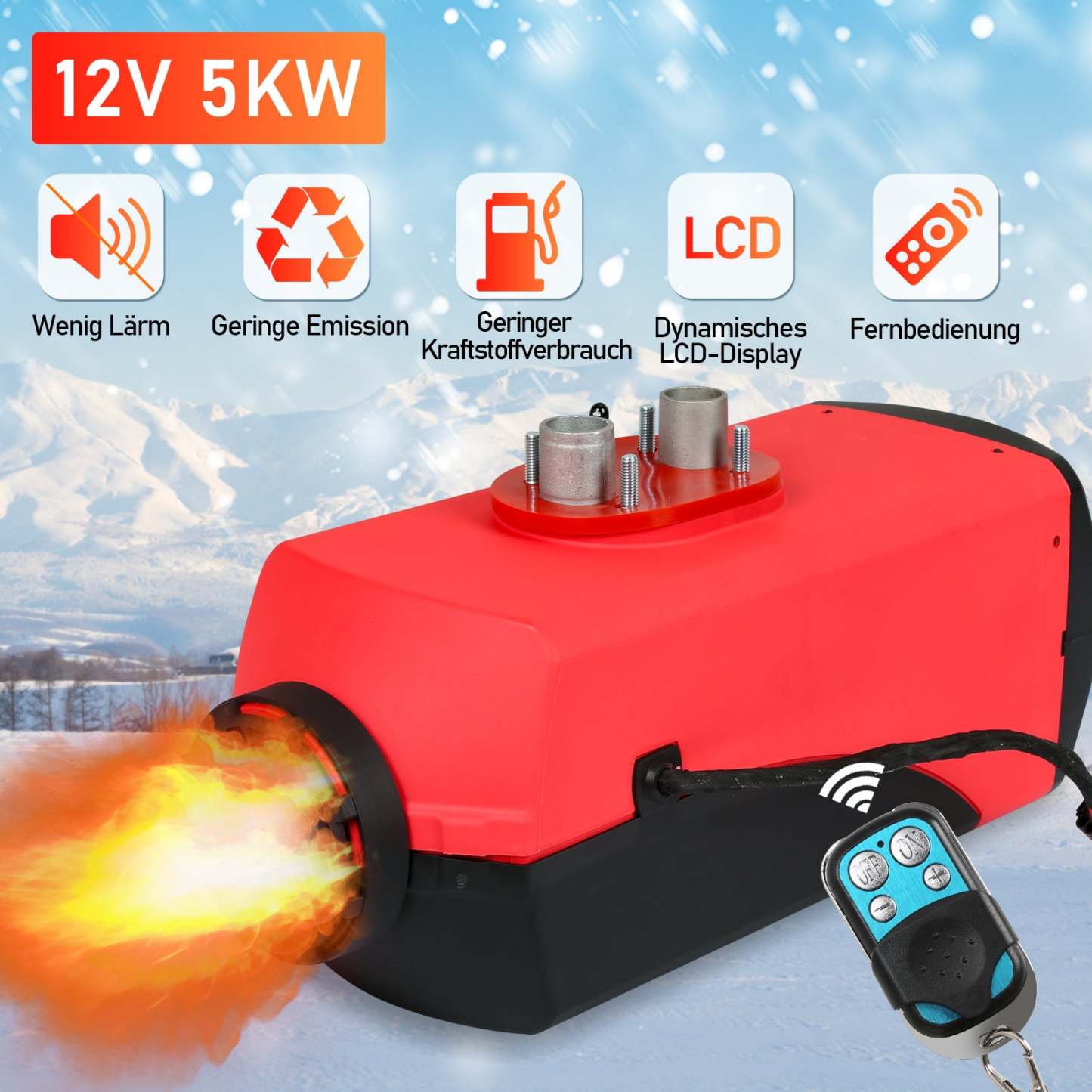 5KW 12V Diesel Standheizung Luftheizung