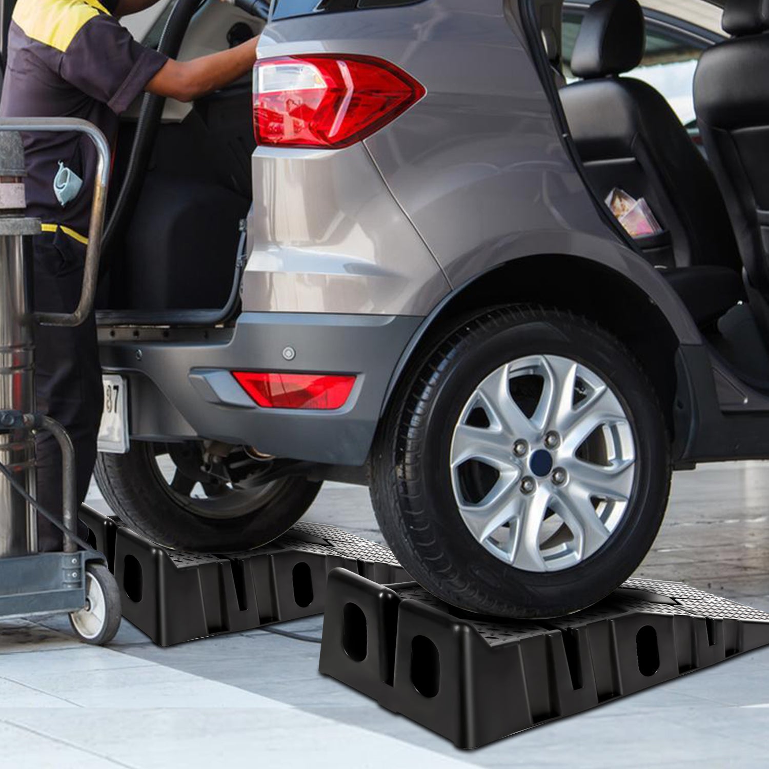 2er-Set Kunststoff Auffahrrampe bis 2.5T