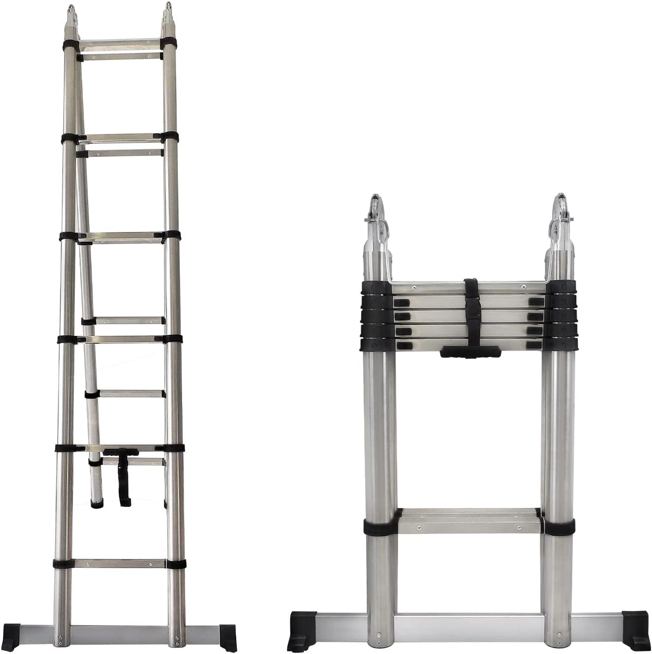 Teleskopleiter Klappleiter 3,8m(1.9m+1.9m)/5m(2.5m+2.5m) 