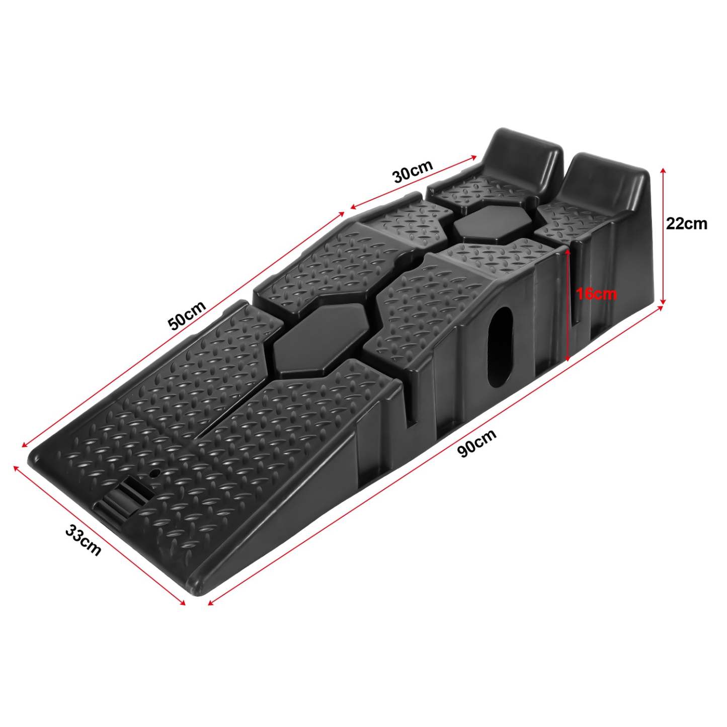 2er-Set Kunststoff Auffahrrampe bis 2.5T