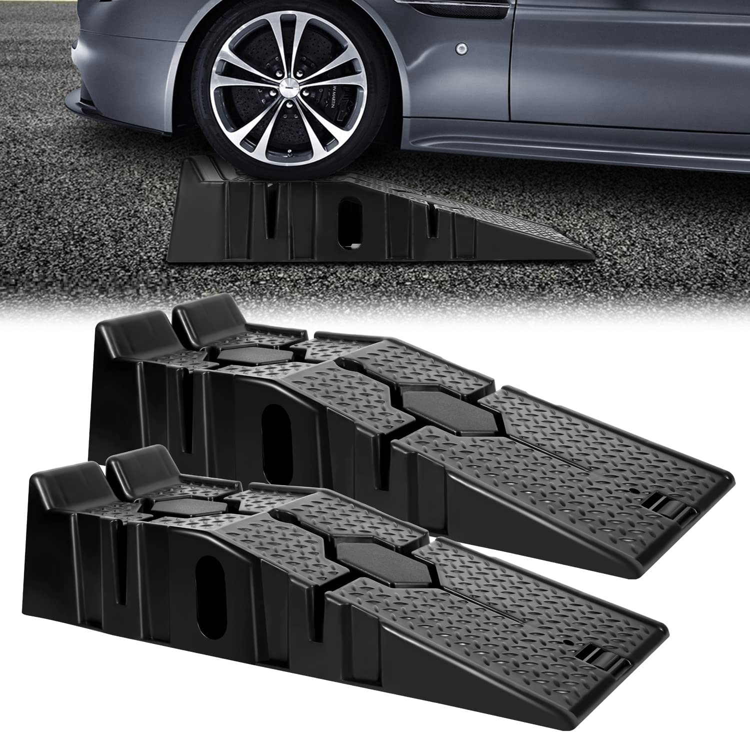 2er-Set Kunststoff Auffahrrampe bis 2.5T