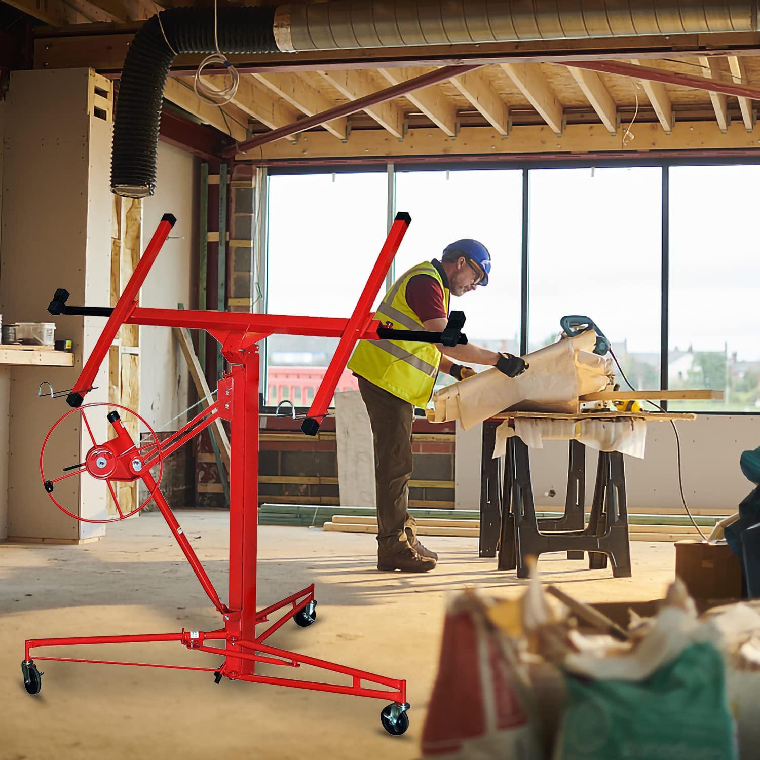 Plattenheber 68 kg Traglast klappbar höhenverstellbar 140 cm -350 cm