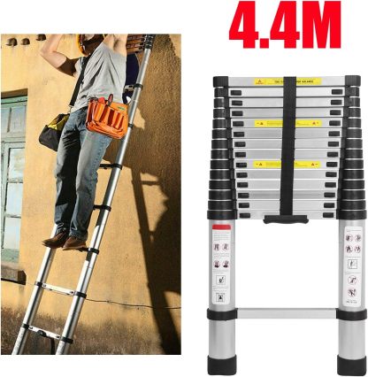 Schiebeleitern Teleskopleiter Klappleiter 4,4m Gerade Leiter