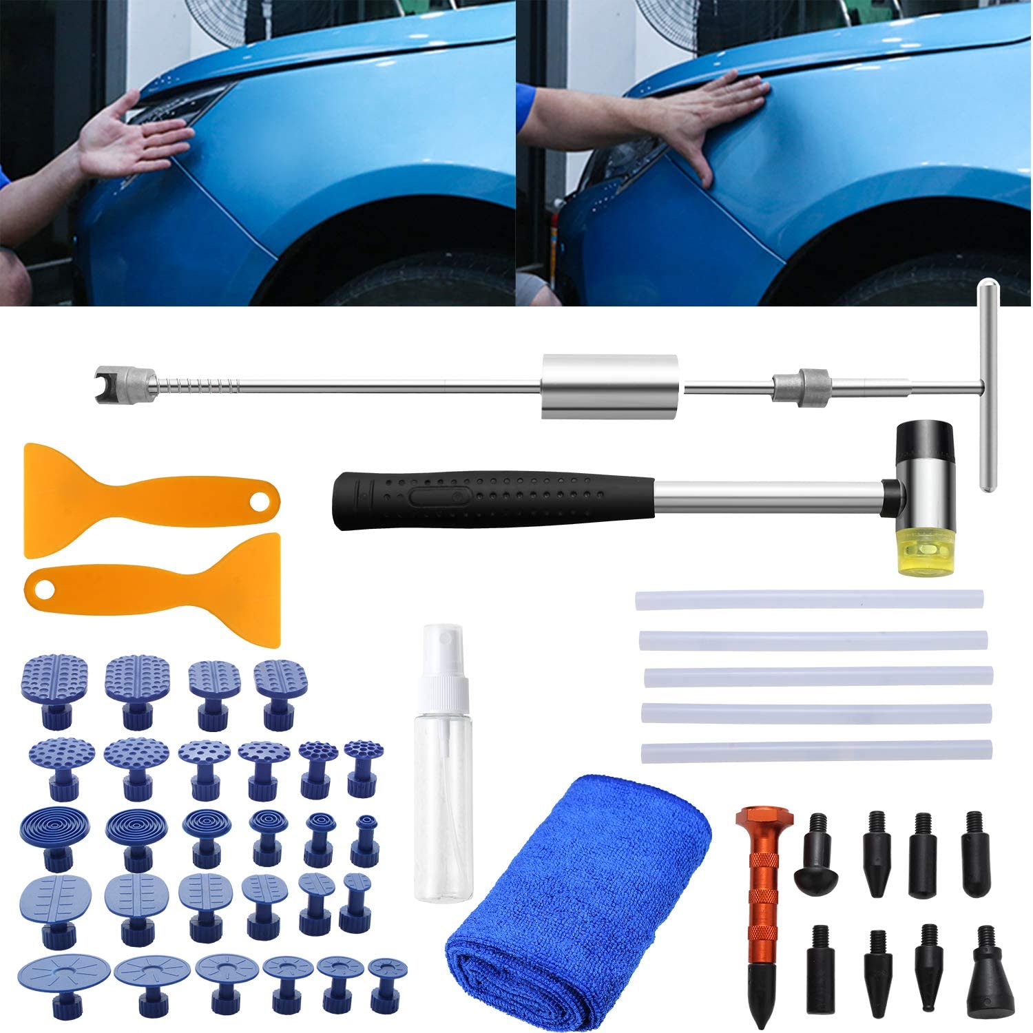 49pcs Dellen Reparatur Ausbeulwerkzeug Lackfreies Set