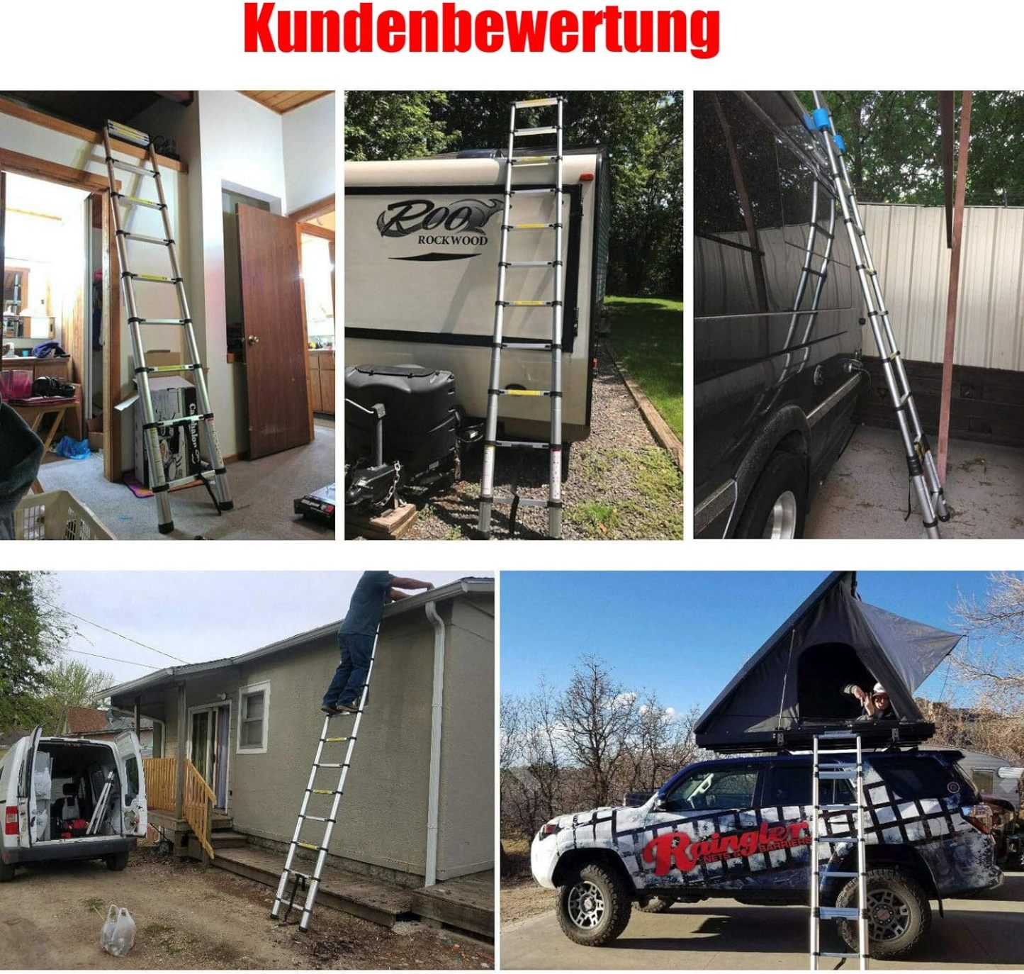 Teleskopleiter Klappleiter 3.2m Gerade Leiter