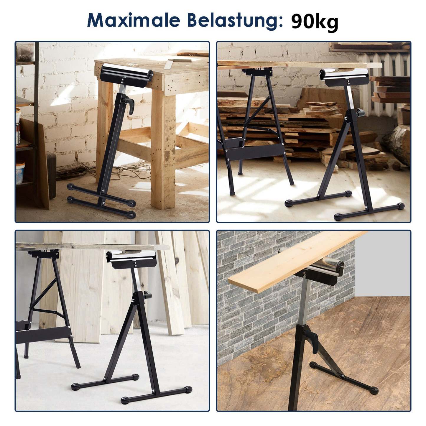 Rollenbock 68-108CM Höhenverstellbar klappbar