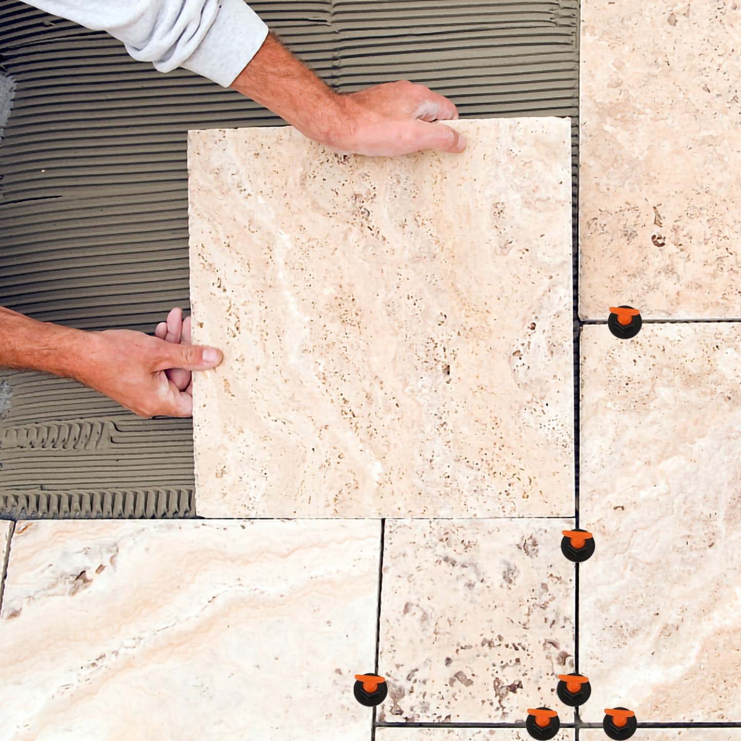 110/220Stück Fliesen Leveler Nivelliersystem Kits mit 4PCS Schraubenschlüssel