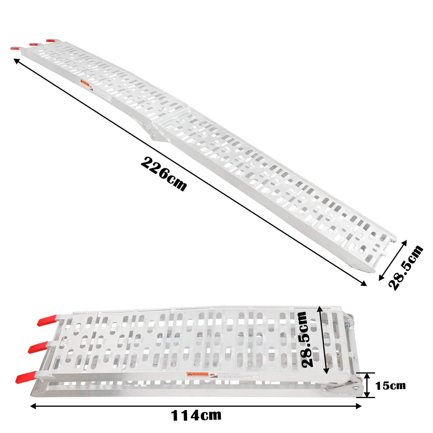 Auffahrrampe Klappbar 340kg Faltbare Alu Motorradrampe