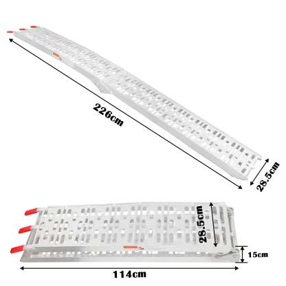 Auffahrrampe Klappbar 340kg Faltbare Alu Motorradrampe