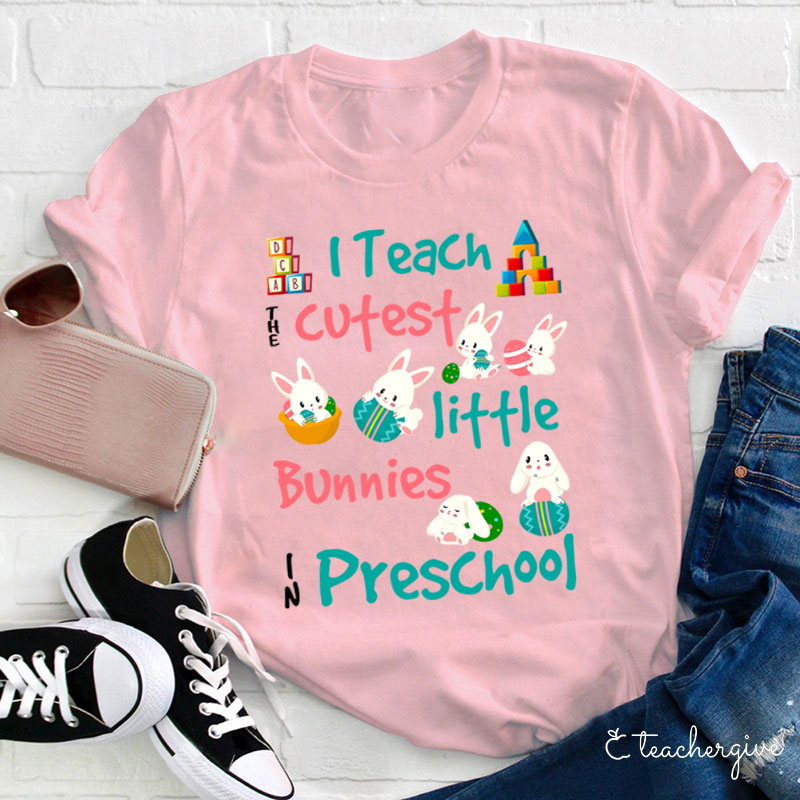 Personalized Teach The Cutest Little Bunnies In School Teacher T-Shirt