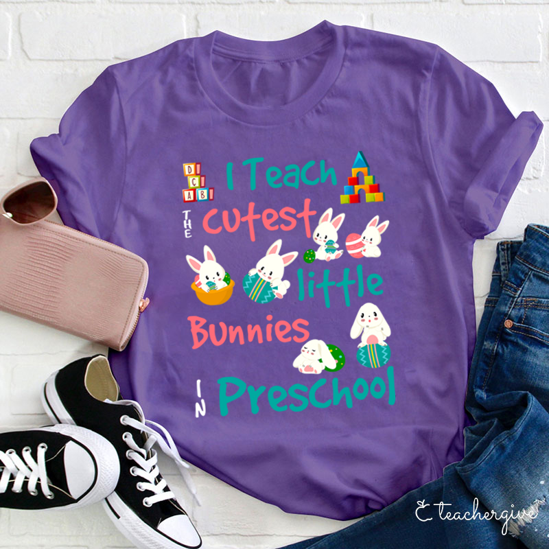 Personalized Teach The Cutest Little Bunnies In School Teacher T-Shirt