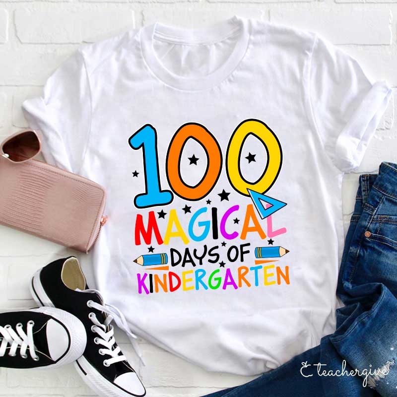 Personalized Grade 100 Magical Days Teacher T-Shirt
