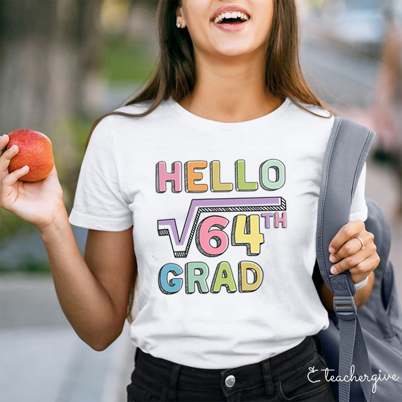 Personalized Grade Say Hello Math Teacher T-Shirt