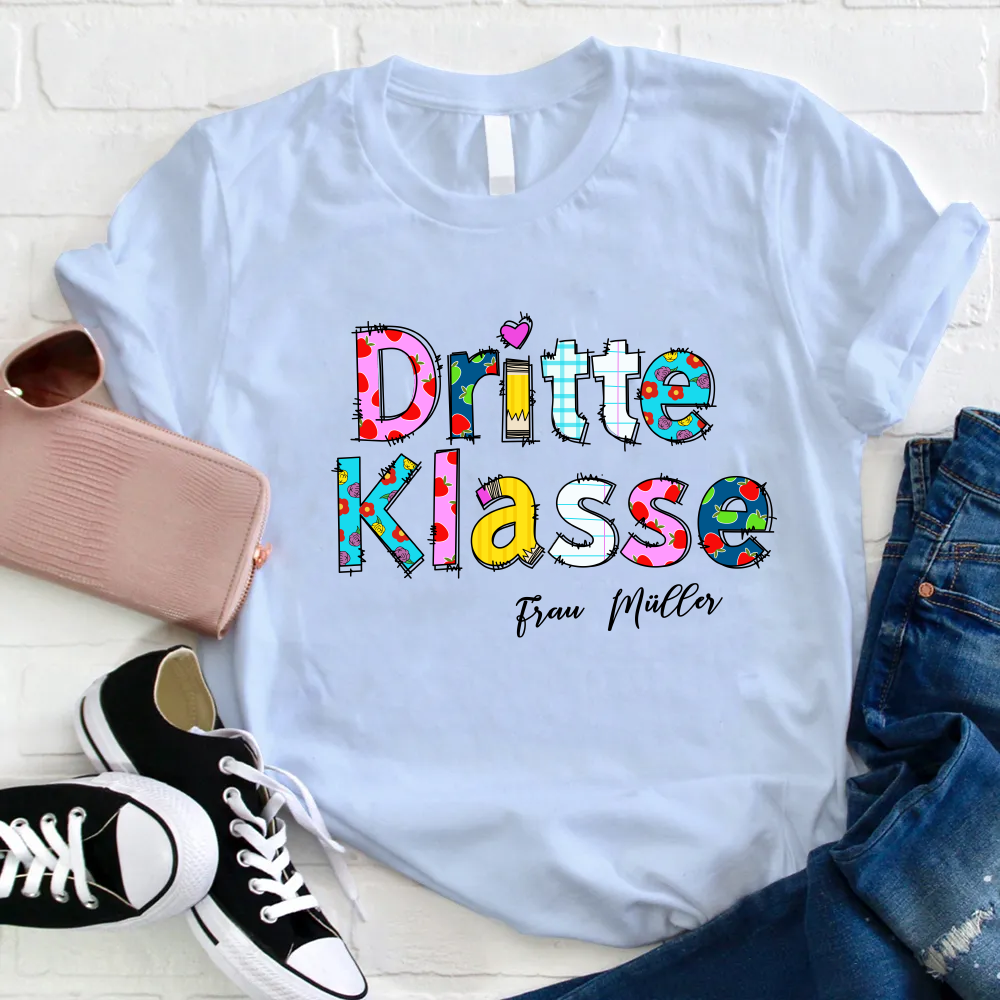 Personalisiertes Klasse Lehrer T-Shirt