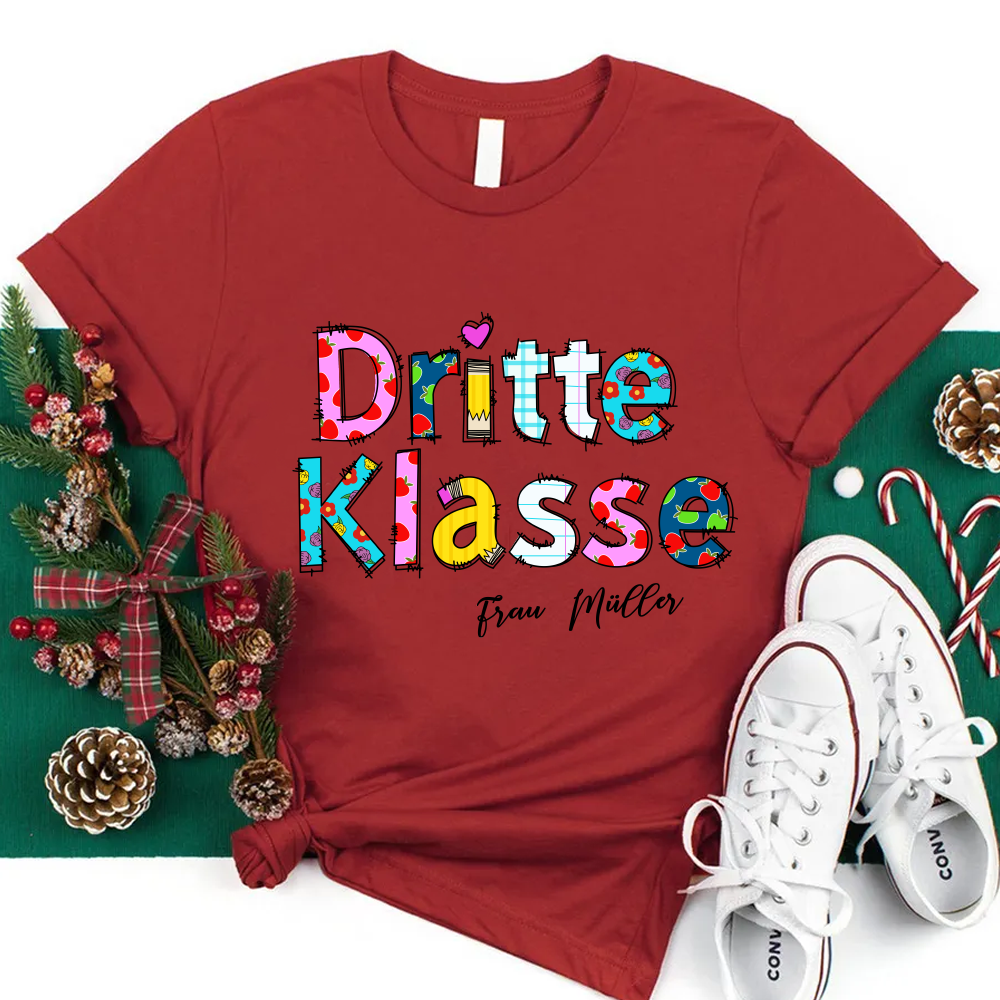 Personalisiertes Klasse Lehrer T-Shirt