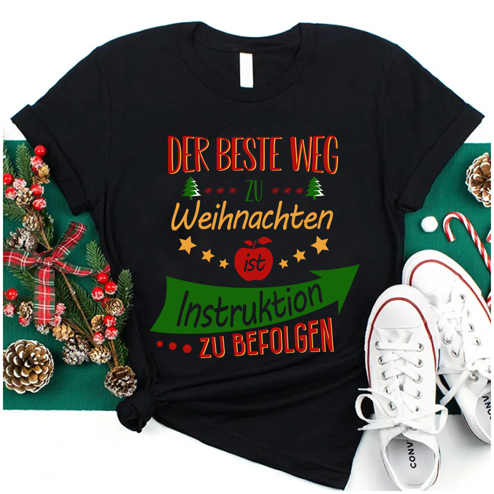 Der Beste Weg Zu Weihnachten Lehrer T-Shirt