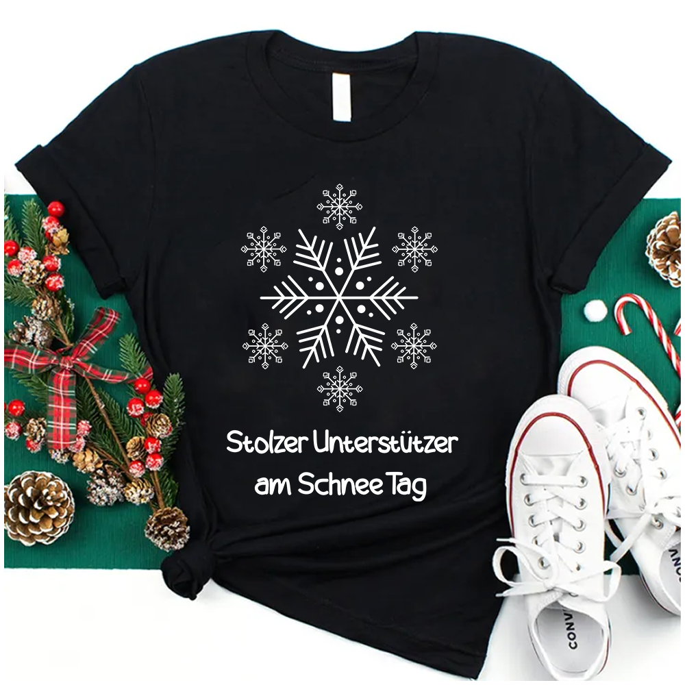 Stolzer Unterstützer Am Schnee Tag Lehrer T-Shirt