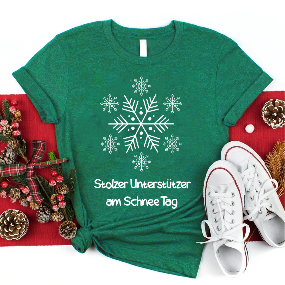 Stolzer Unterstützer Am Schnee Tag Lehrer T-Shirt