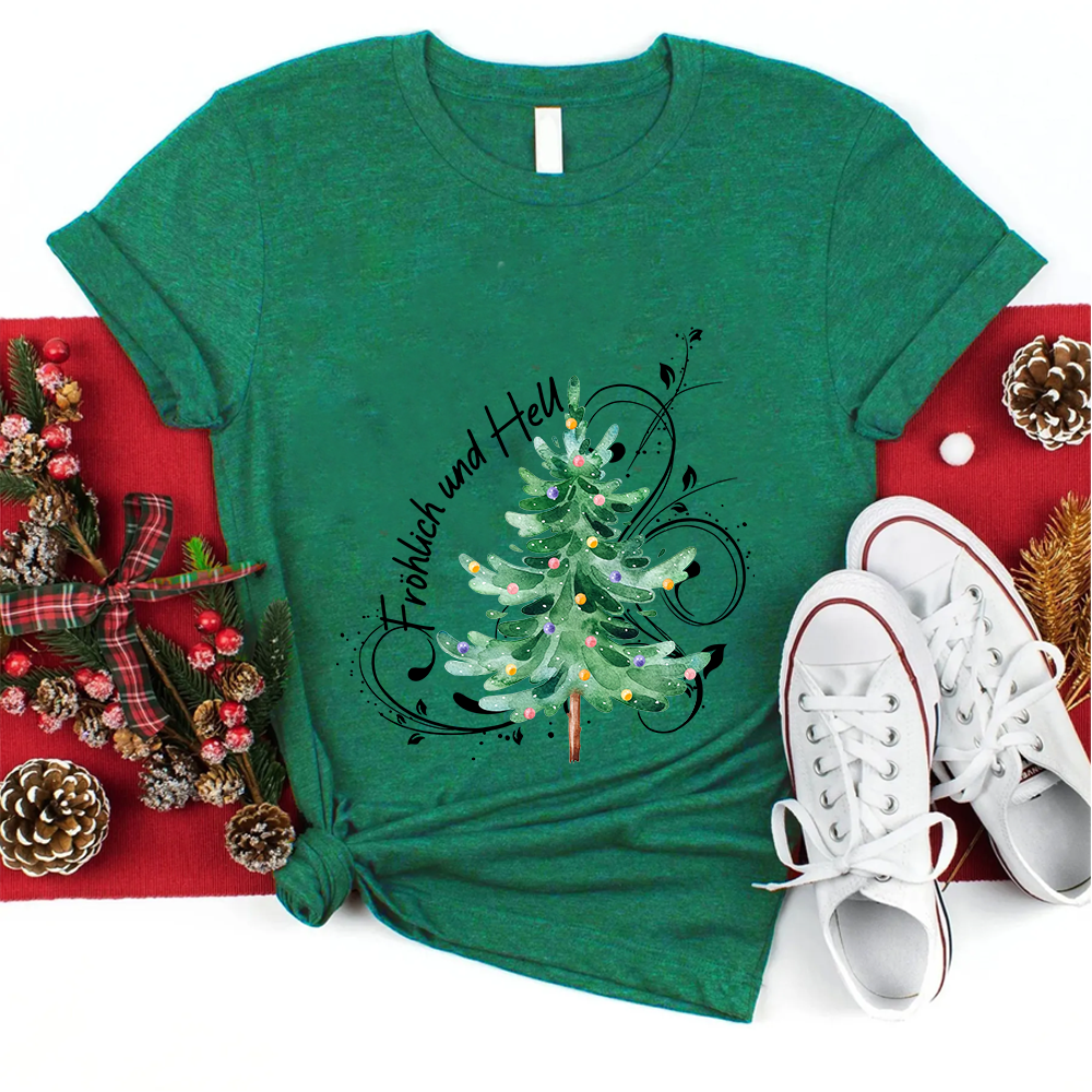 Frohe Und Helle Weihnachten Lehrer T-Shirt