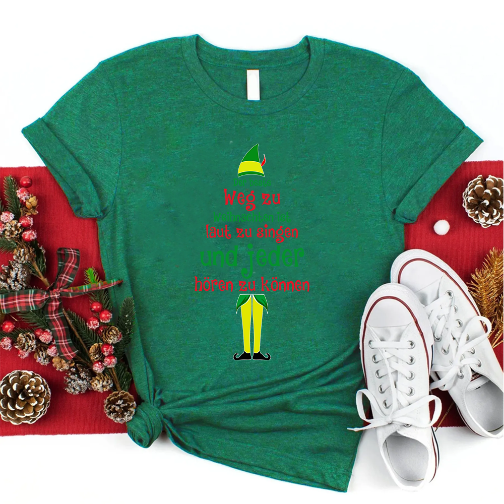 Der Beste Weg Zu Weihnachten Lehrer T-Shirt