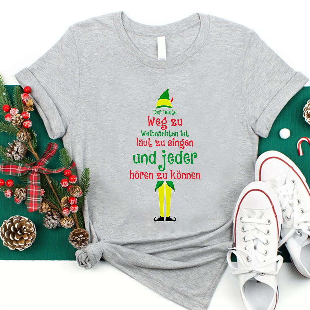 Der Beste Weg Zu Weihnachten Lehrer T-Shirt