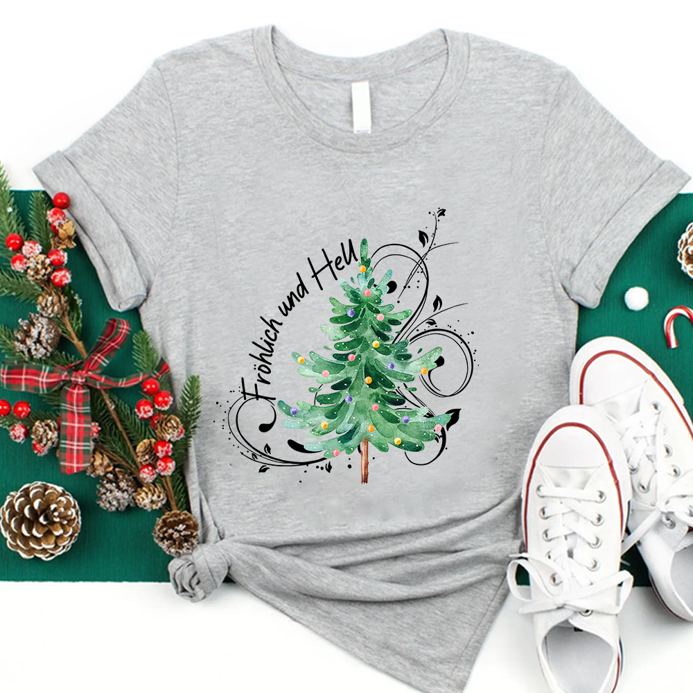 Frohe Und Helle Weihnachten Lehrer T-Shirt