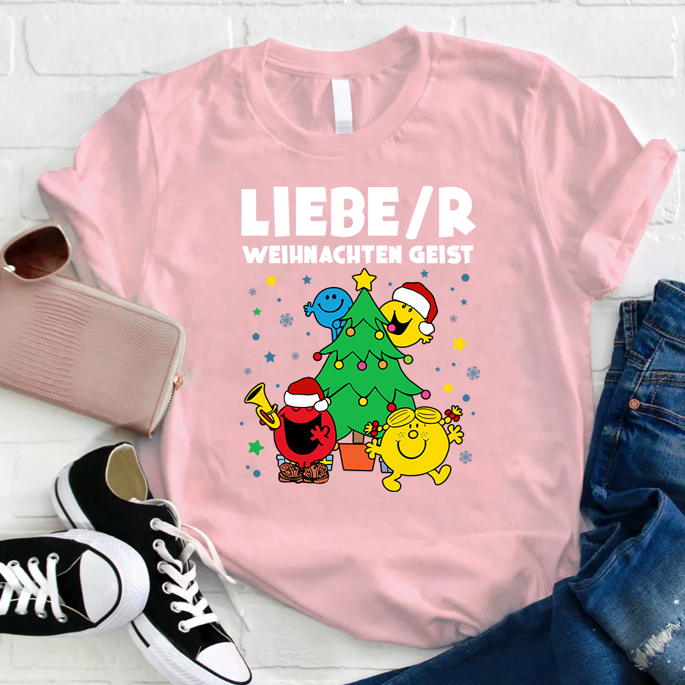 Liebe/r Weihnachten Geist Lehrer T-Shirt