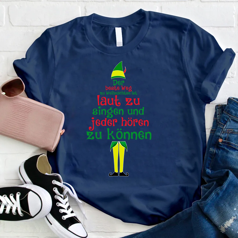 Der Beste Weg Zu Weihnachten Lehrer T-Shirt