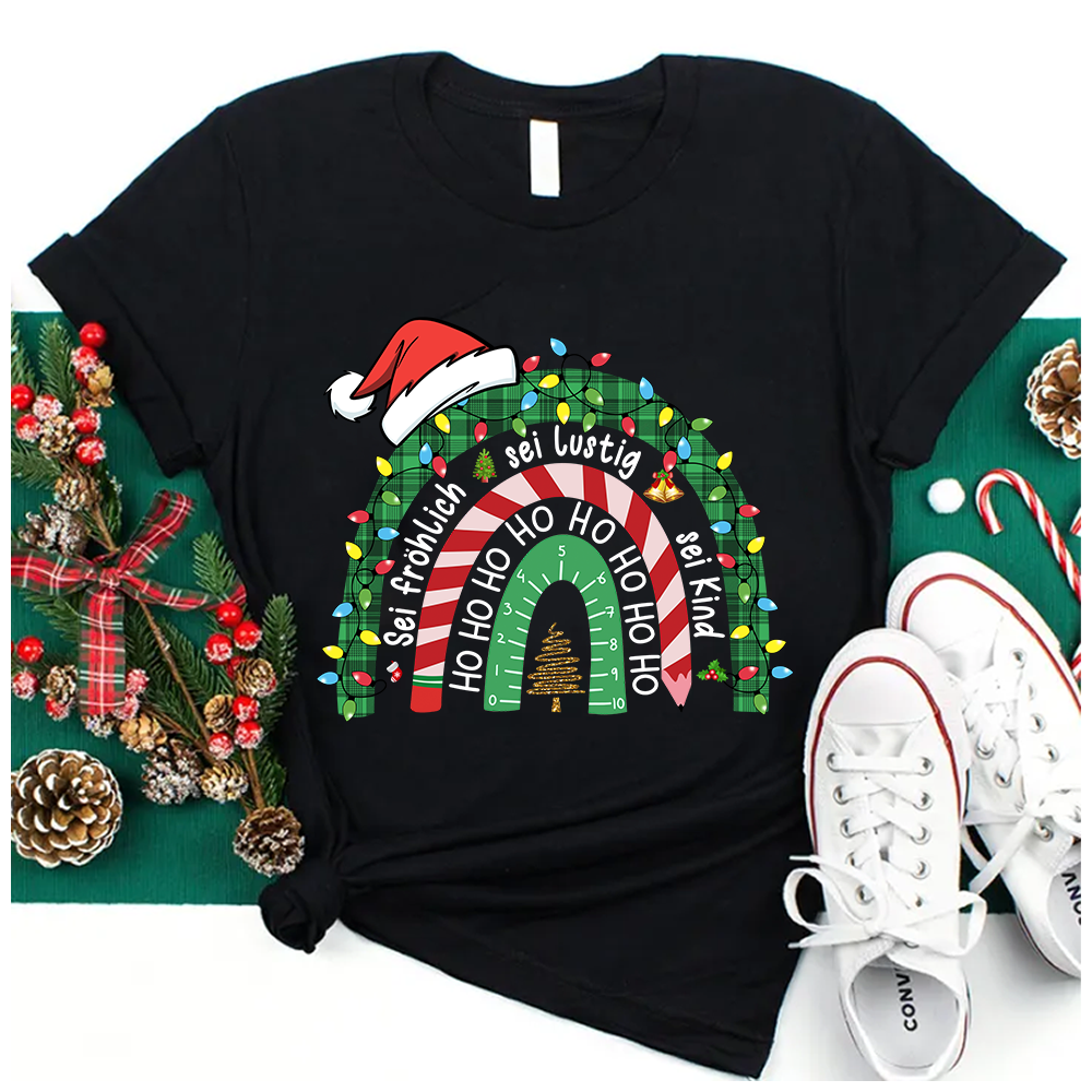 Personalisiertes Sei Fröhlich Sei Lustig Sei Kind Lehrer T-Shirt