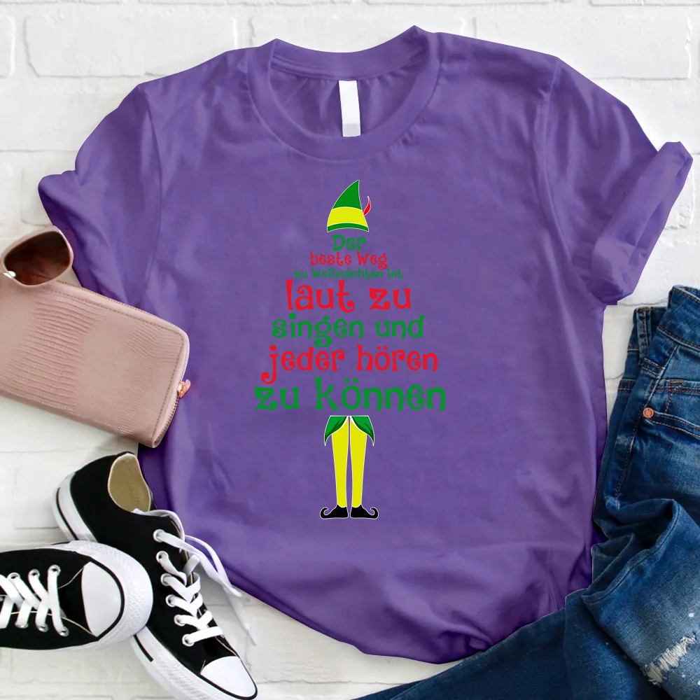 Der Beste Weg Zu Weihnachten Lehrer T-Shirt