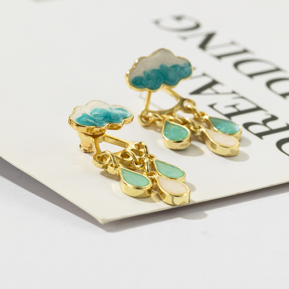 Cloud Raindrop Earrings