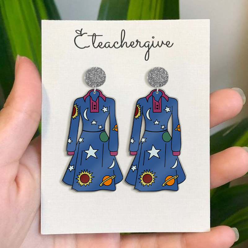 One-Piece Teacher Acrylic Earrings