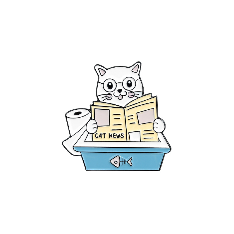 Cute Cat Book Pin Set