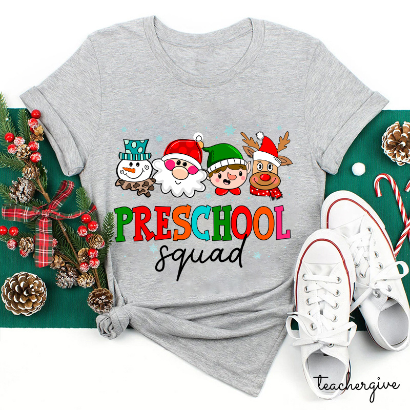 Personalized Christmas Crew Teacher T-Shirt