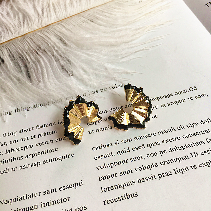 Multicolor Pencil Shavings Metal Earrings
