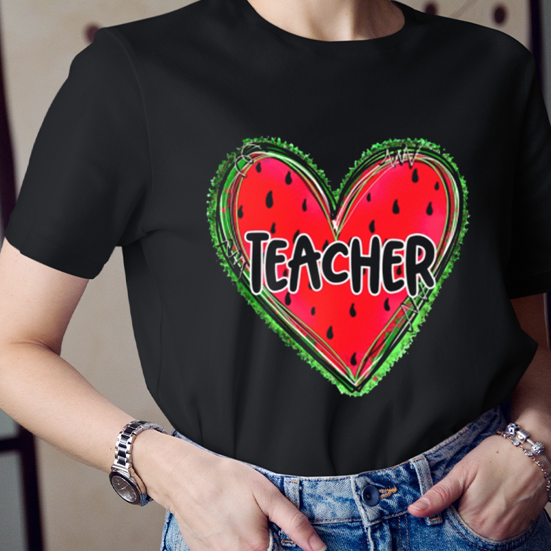 Teacher Heart Watermelon T-Shirt