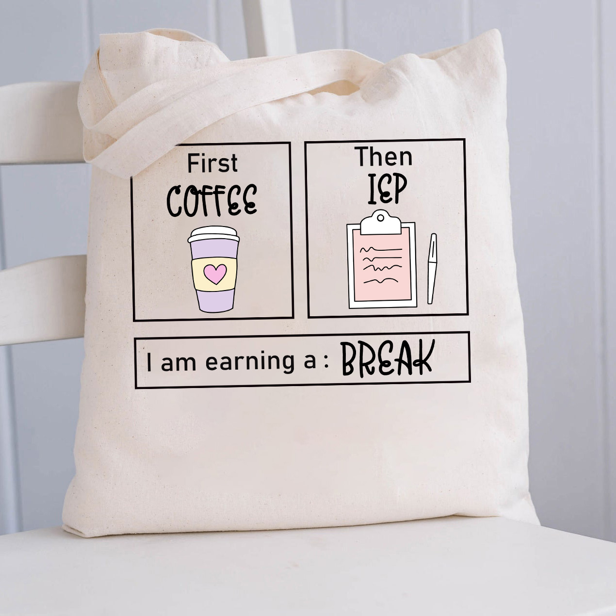 Ich verdiene mir eine Pause Lehrer Tragetasche