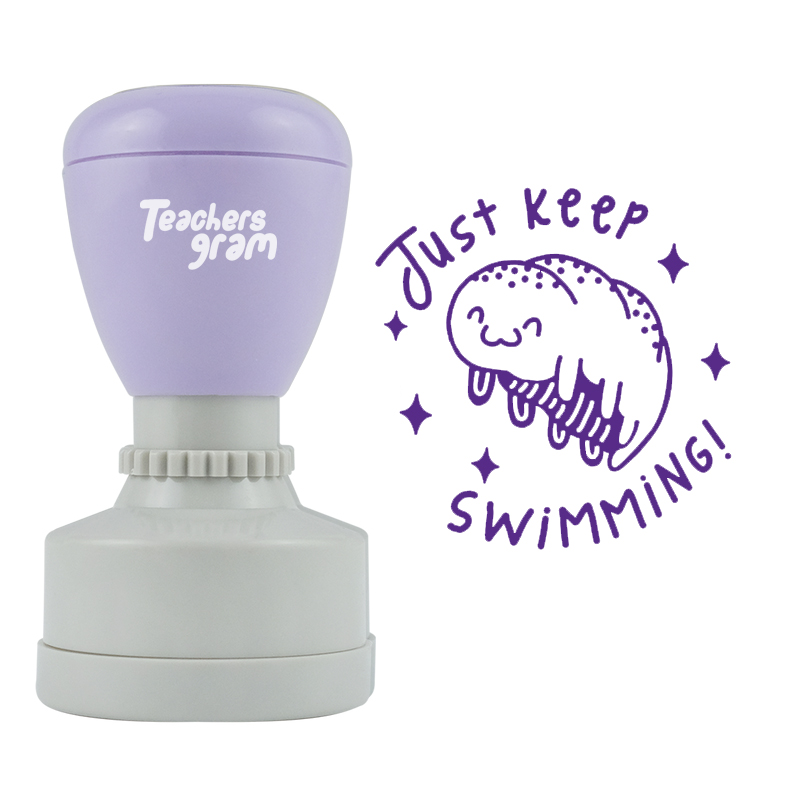 Einfach weiter schwimmen Lehrer Stempel
