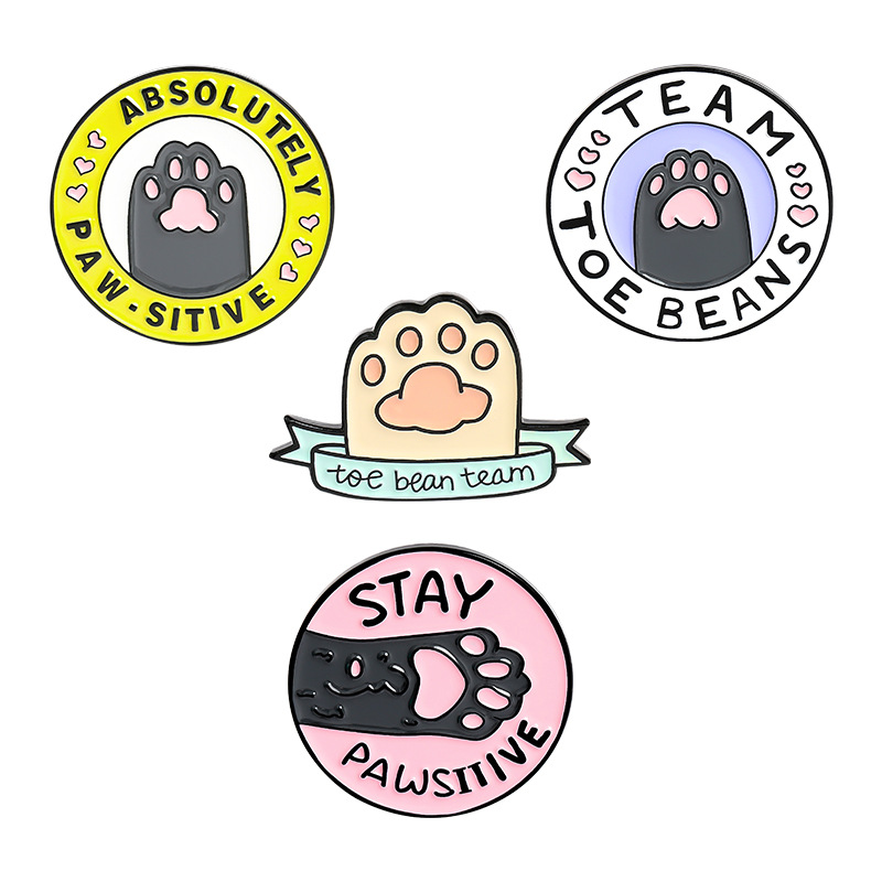 Cartoon süße Katzenklaue Pin-Set