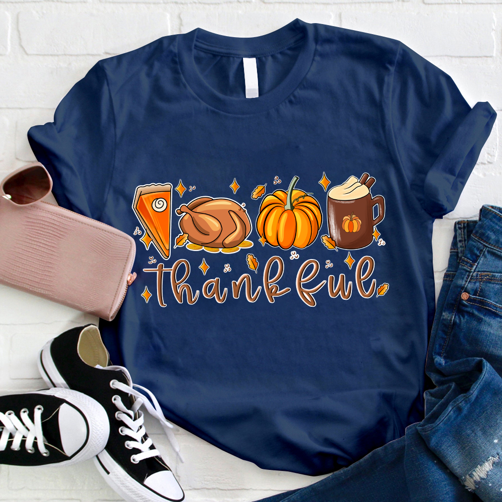 Pumpkin Spice And Turkey Teacher T-Shirt