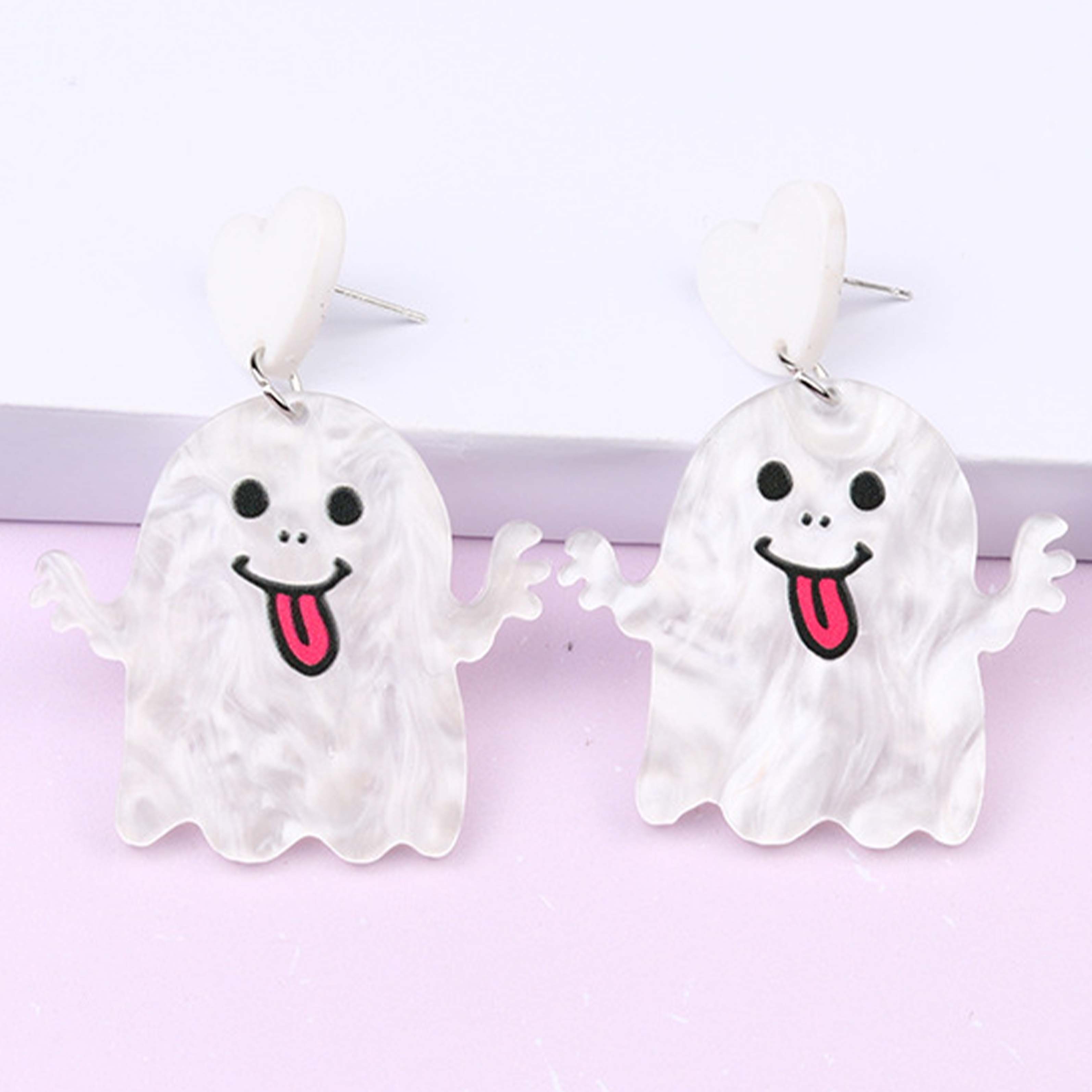 Halloween Adorable Ghost Acrylic Earrings